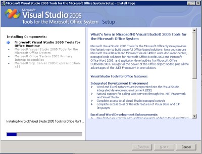 microsoft visual studio 2005 tools
