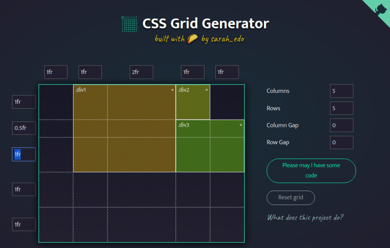 Grid css генератор